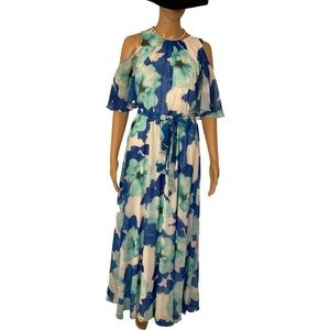 Calvin Klein Floral Cold Shoulder Maxi Dress size 10
